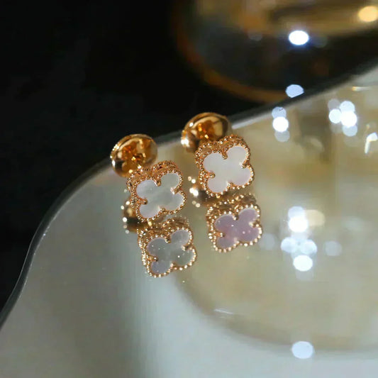 ¡®Lume Jewels¡¯CLOVER MINI 9.5MM WHITE MOP EARRINGS