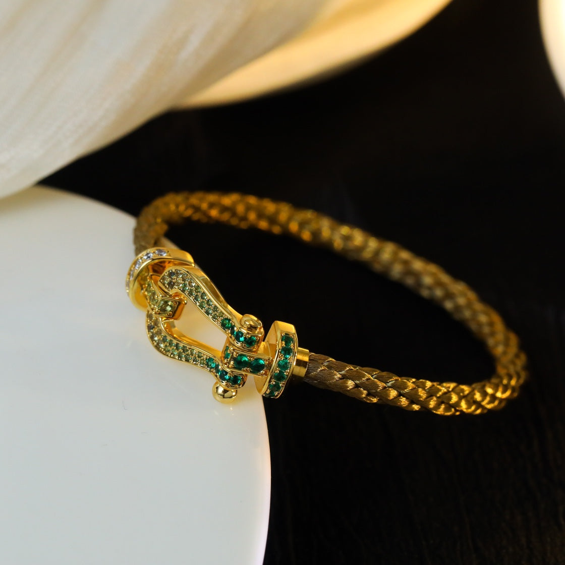 ¡®Lume Jewels¡¯FORCE 10 GOLD GREEN DIAMOND PAVED