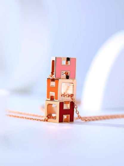 ¡®Lume Jewels¡¯H CAGE PINK GOLD NECKLACE