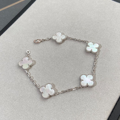 [Lume Jewels]New CLOVER WHITE PEARL MOP 5 MOTIF BRACELET COLLECTION