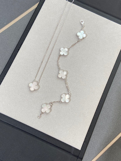[Lume Jewels]New CLOVER WHITE PEARL MOP 5 MOTIF BRACELET COLLECTION