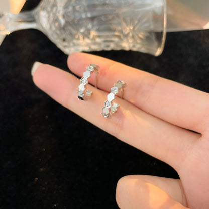 ¡®Lume Jewels¡¯BEE LOVE DIAMOND HOOP EARRINGS
