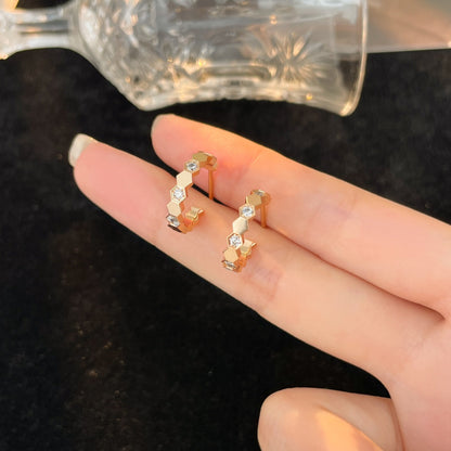 ¡®Lume Jewels¡¯BEE LOVE DIAMOND HOOP EARRINGS