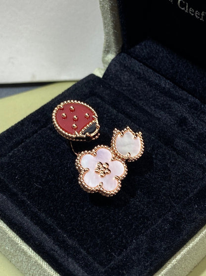 ¡®Lume Jewels¡¯LUCKY 3 MOTIF ROSE GOLD RING