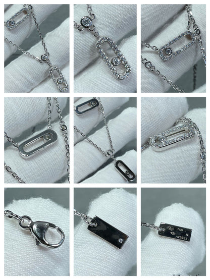 [Lume Jewels]MOVE 2 ROW DIAMOND NECKLACE