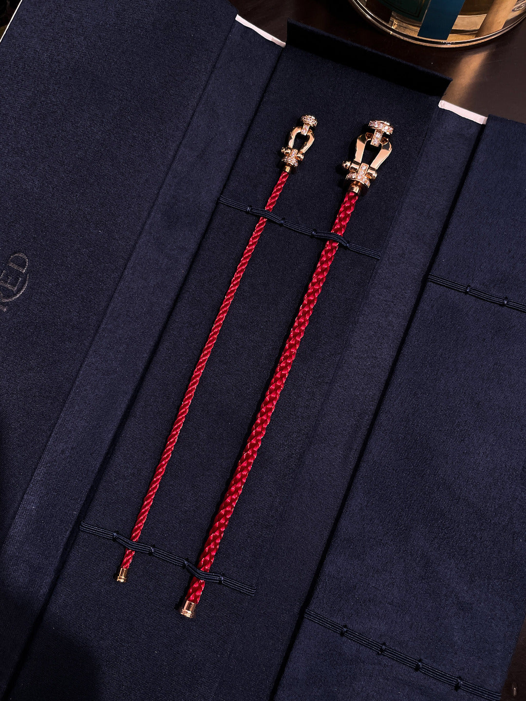 ¡®Lume Jewels¡¯FORCE 10 HALF DIAMOND PINK GOLD RED CORDERI LARGE AND MEDIUM MODEL