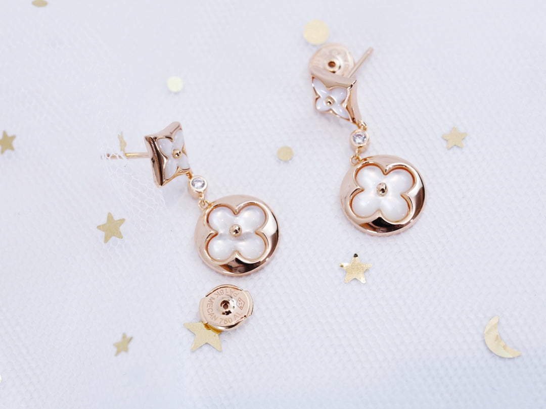 ¡®Lume Jewels¡¯STAR AND SUN PINK GOLD MOP DROP EARRINGS