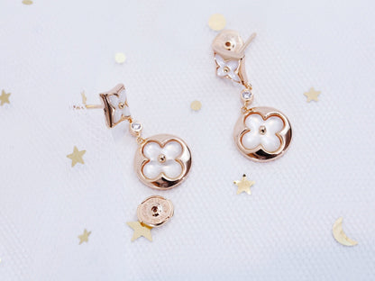 ¡®Lume Jewels¡¯STAR AND SUN PINK GOLD MOP DROP EARRINGS
