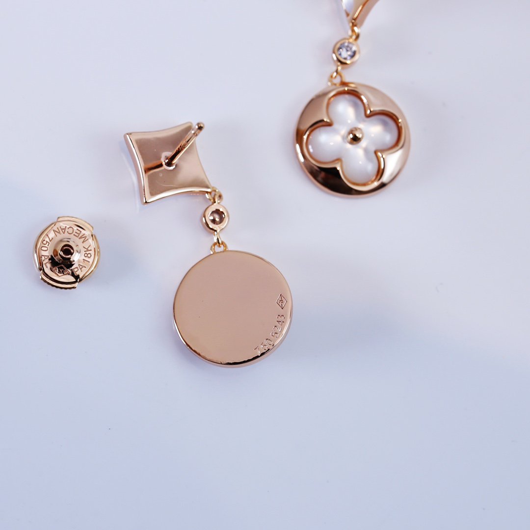 ¡®Lume Jewels¡¯STAR AND SUN PINK GOLD MOP DROP EARRINGS