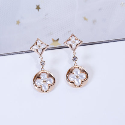 ¡®Lume Jewels¡¯STAR AND SUN PINK GOLD MOP DROP EARRINGS