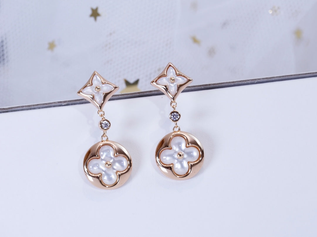 ¡®Lume Jewels¡¯STAR AND SUN PINK GOLD MOP DROP EARRINGS
