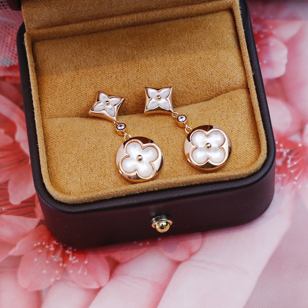 ¡®Lume Jewels¡¯STAR AND SUN PINK GOLD MOP DROP EARRINGS