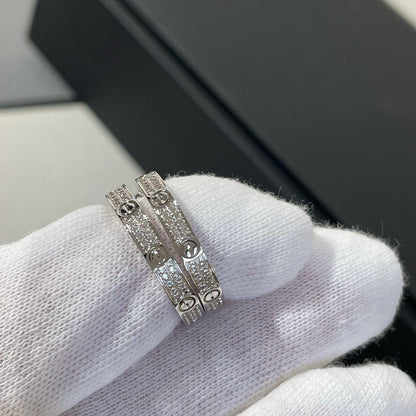 ¡®Lume Jewels¡¯LOVE DIAMOND SILVER HOOP EARRINGS