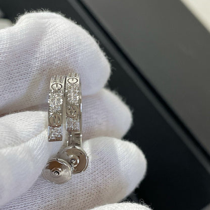 ¡®Lume Jewels¡¯LOVE DIAMOND SILVER HOOP EARRINGS