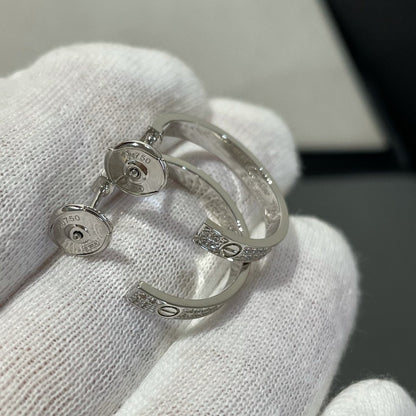 ¡®Lume Jewels¡¯LOVE DIAMOND SILVER HOOP EARRINGS