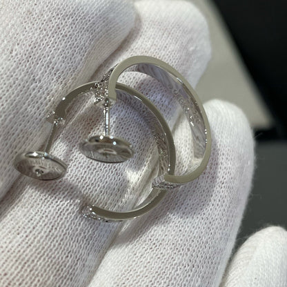 ¡®Lume Jewels¡¯LOVE DIAMOND SILVER HOOP EARRINGS