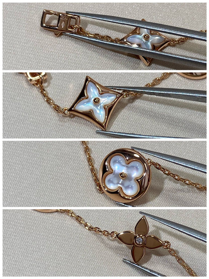 ¡®Lume Jewels¡¯STAR AND SUN 5 MOTIF MOP PINK GOLD BRACELET