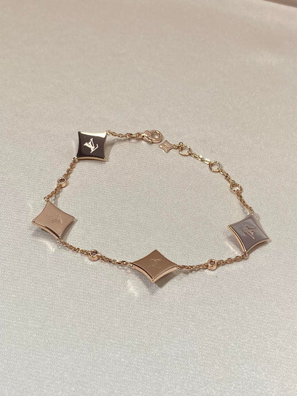 ¡®Lume Jewels¡¯STAR 4 MOTIF MOP DIAMOND PINK GOLD BRACELET
