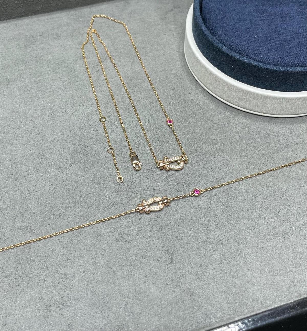 ¡®Lume Jewels¡¯FORCE 10 DIAMOND PINK GOLD NECKLACE