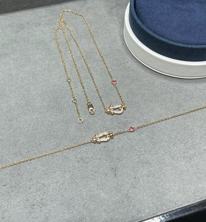 ¡®Lume Jewels¡¯FORCE 10 DIAMOND PINK GOLD NECKLACE