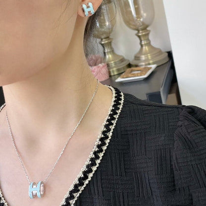 ¡®Lume Jewels¡¯POP H SKY BLUE NECKLACE