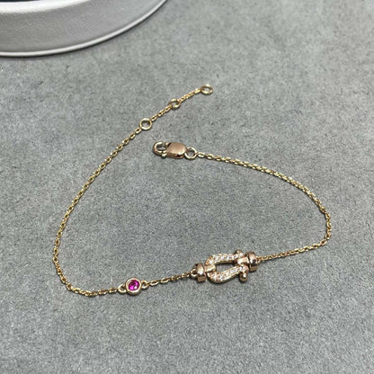 ¡®Lume Jewels¡¯FORCE 10 DIAMOND CHAIN LINK PINK GOLD BRACELET