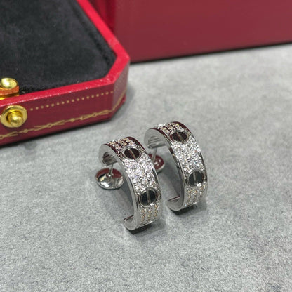 ¡®Lume Jewels¡¯LOVE CERAMIC DIAMOND PAVED SILVER EARRINGS