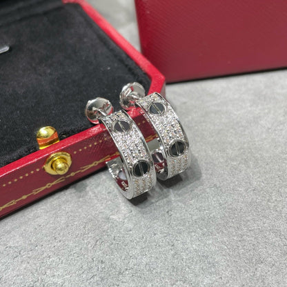 ¡®Lume Jewels¡¯LOVE CERAMIC DIAMOND PAVED SILVER EARRINGS
