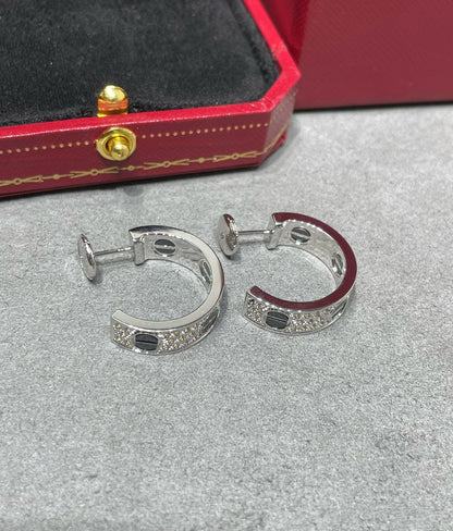 ¡®Lume Jewels¡¯LOVE CERAMIC DIAMOND PAVED SILVER EARRINGS