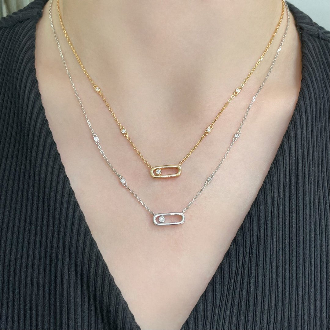 [Lume Jewels]MOVE UNO DIAMOND NECKLACE