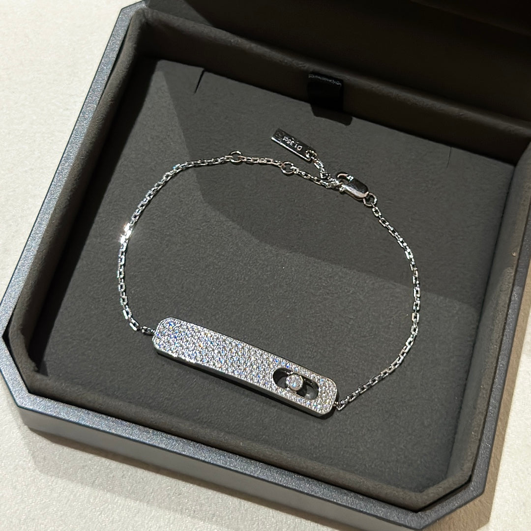 [Lume Jewels]MOVE CLASSIQUE DIAMOND PAVED BRACELET(Adjustable)