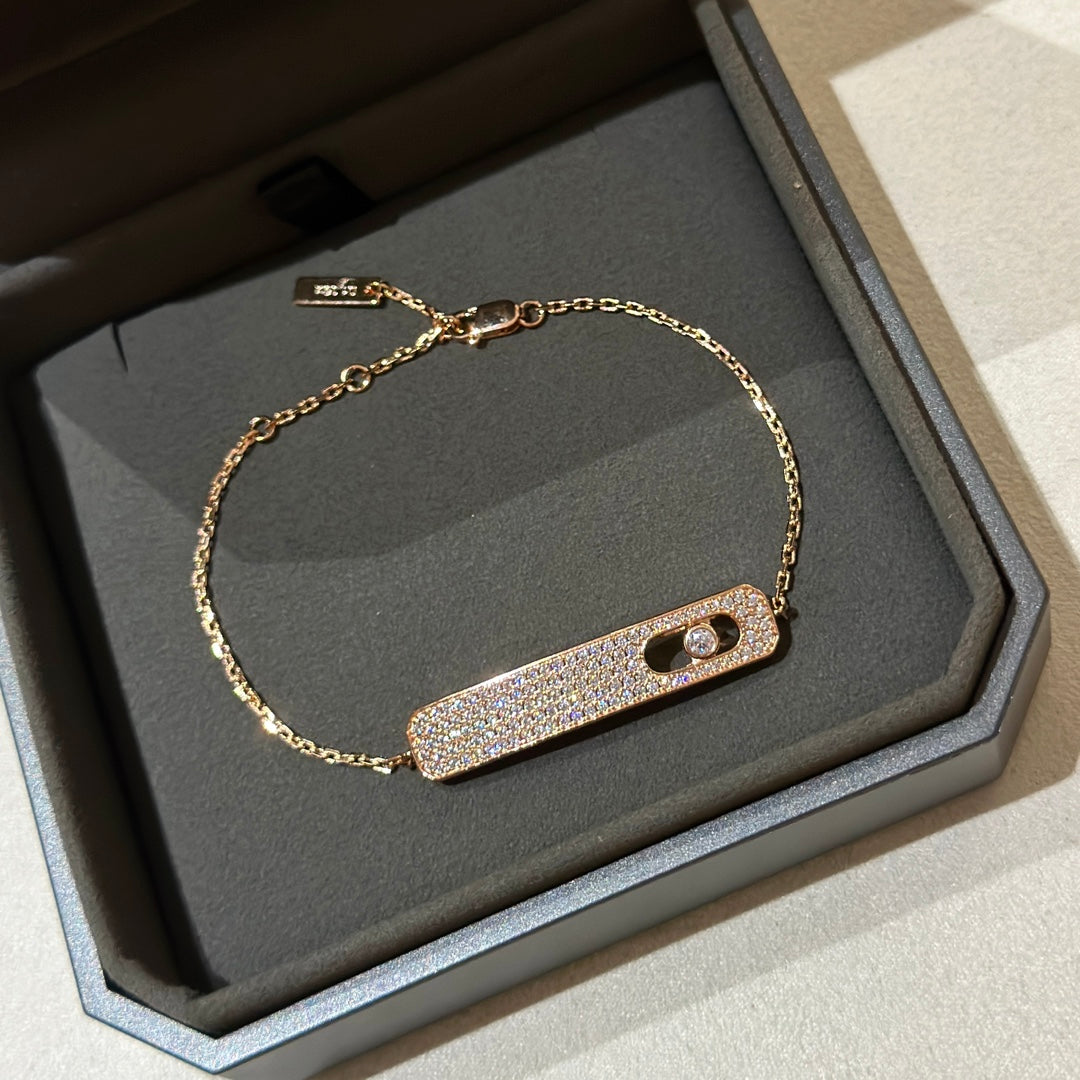 [Lume Jewels]MOVE CLASSIQUE DIAMOND PAVED BRACELET(Adjustable)