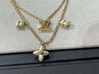 ¡®Lume Jewels¡¯FLOWERGRAM GOLD MOP DOUBLE ROW NECKLACE