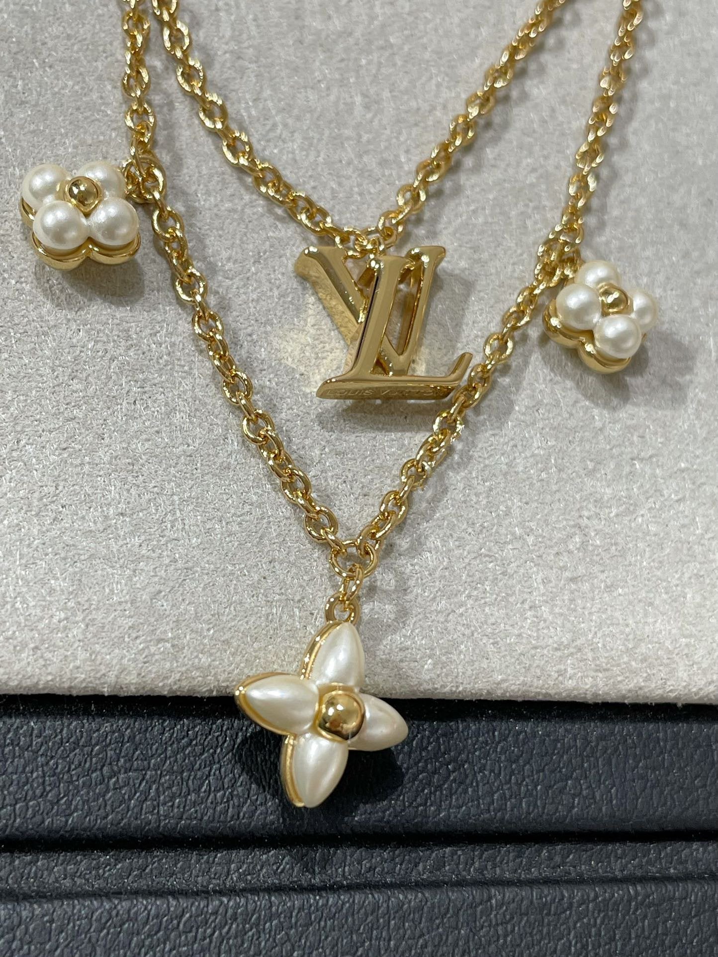 ¡®Lume Jewels¡¯FLOWERGRAM GOLD MOP DOUBLE ROW NECKLACE
