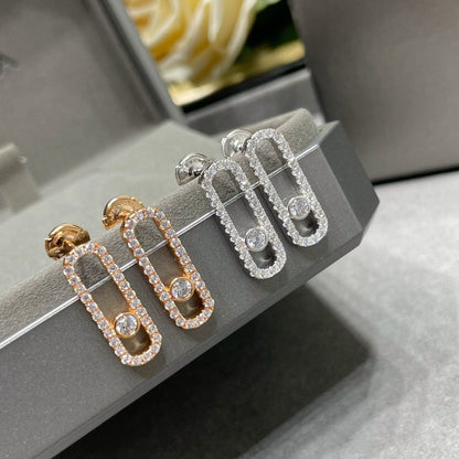[Lume Jewels]MOVE UNO STUD DIAMOND PAVED EARRINGS