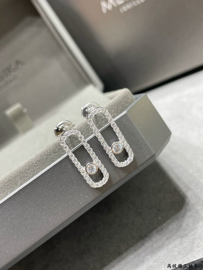 [Lume Jewels]MOVE UNO STUD DIAMOND PAVED EARRINGS