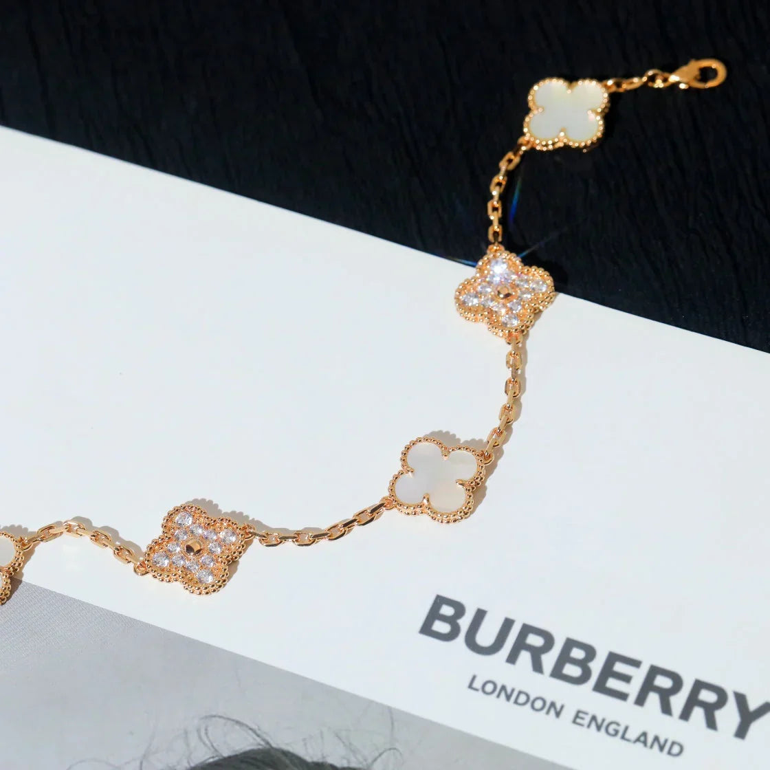 [Lume Jewels]New CLOVER WHITE PEARL MOP 5 MOTIF BRACELET COLLECTION