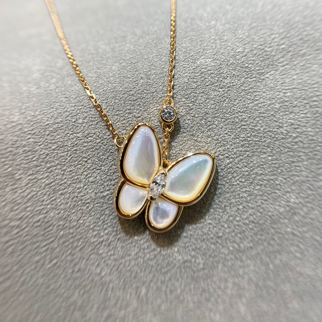¡®Lume Jewels¡¯BUTTERFLY MOP DIAMOND NECKLACE