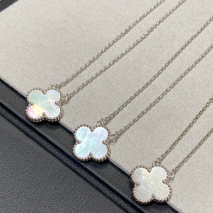 ¡®Lume Jewels¡¯CLOVER MEDIUM SILVER WHITE MOP NECKLACE