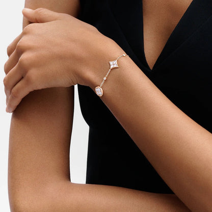 ¡®Lume Jewels¡¯STAR AND SUN 4 MOTIF WHITE MOP PINK GOLD BRACELET