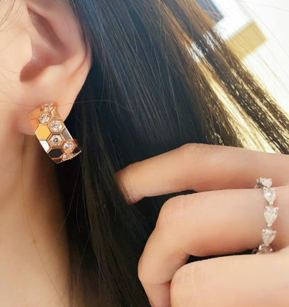 ¡®Lume Jewels¡¯BEE LOVE DIAMOND HOOP EARRINGS