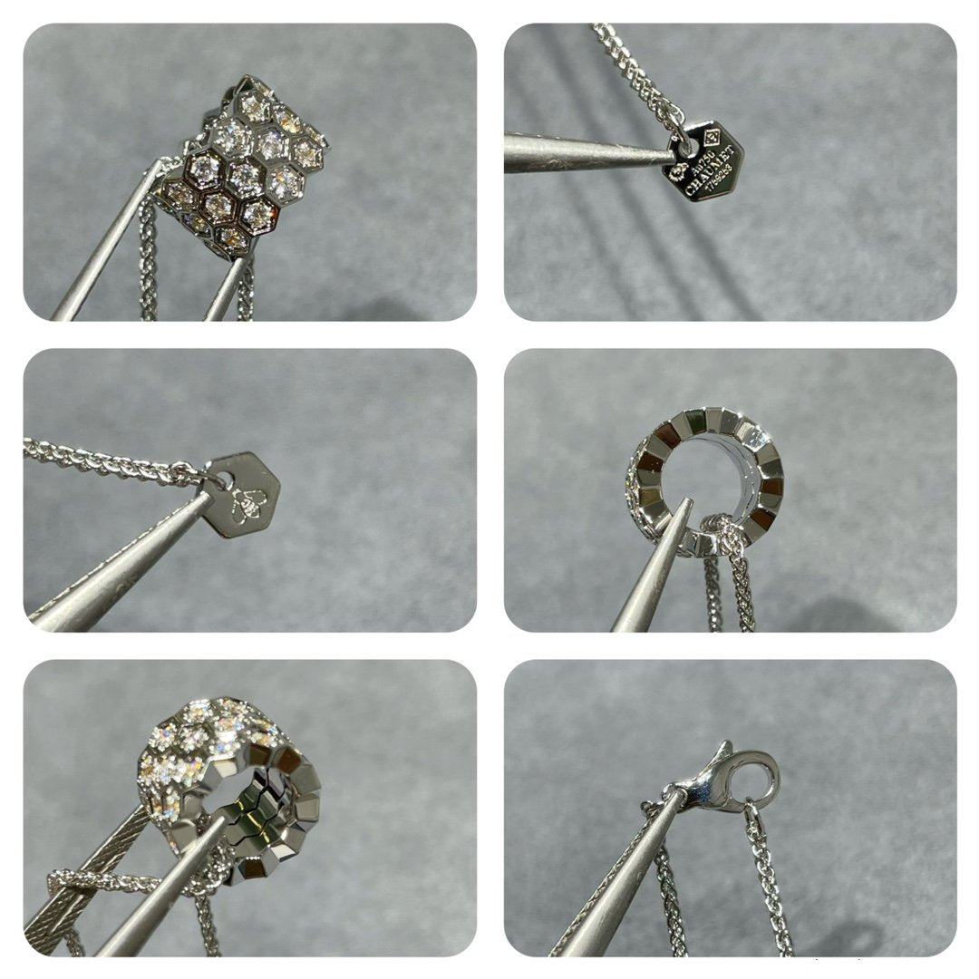 ¡®Lume Jewels¡¯BEE LOVE DIAMOND PAVED 3 ROW NECKLACE
