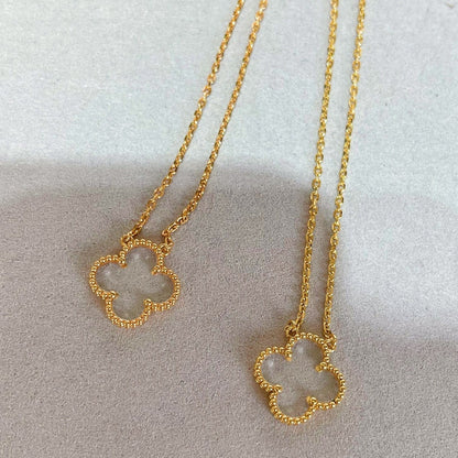 ¡®Lume Jewels¡¯CLOVER ROCK CRYSTAL ROSE GOLD NECKLACE