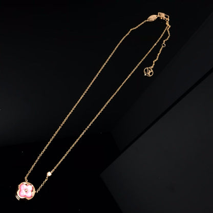 ¡®Lume Jewels¡¯COLOR BLOSSOM PINK MOP SUN GOLD NECKLACE