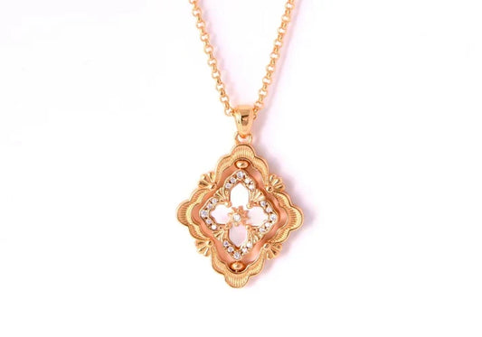 [Lume Jewels] B.C.L ENAMEL ROTATING SINGLE-DIAMOND NECKLACE£¨Various colors£©