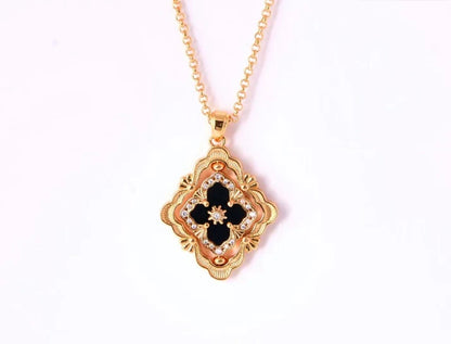 [Lume Jewels] B.C.L ENAMEL ROTATING SINGLE-DIAMOND NECKLACE£¨Various colors£©