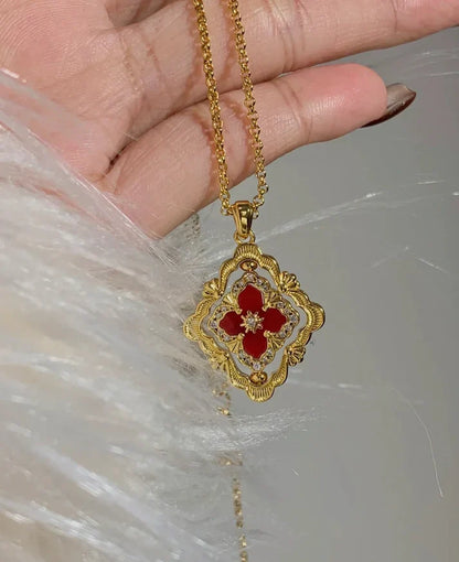 [Lume Jewels] B.C.L ENAMEL ROTATING SINGLE-DIAMOND NECKLACE£¨Various colors£©