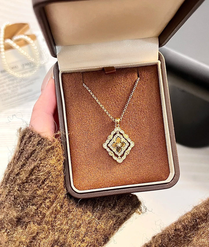 [Lume Jewels] B.C.L ENAMEL ROTATING SINGLE-DIAMOND NECKLACE£¨Various colors£©