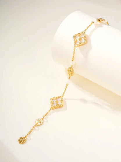 [Lume Jewels]B.C.L ENAMELED Three-Flower Bracelet£¨Trumpet)