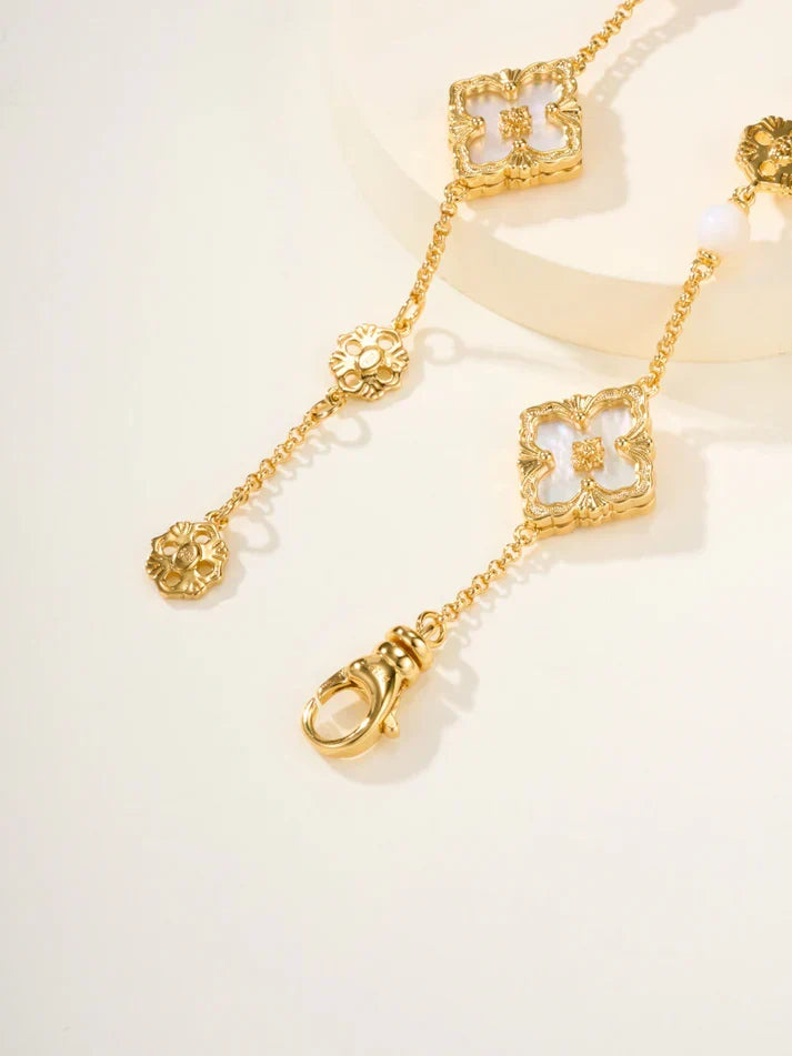 [Lume Jewels]B.C.L ENAMELED Three-Flower Bracelet£¨Trumpet)